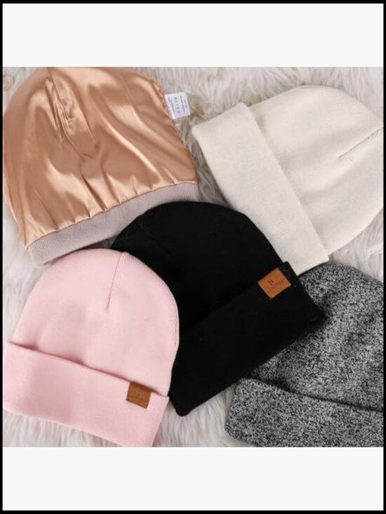 Winter Beanie Hat Gloves Scarf Headband Set Fleece Lined Touchscreen Gloves main image 5